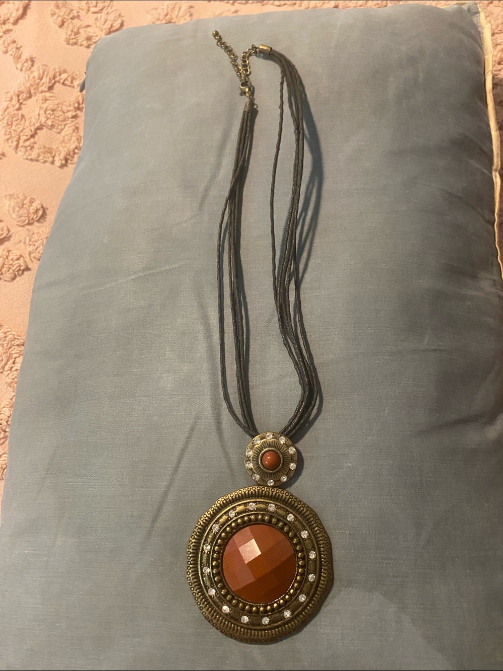 Bohemian Brown Stone Pendant Necklace - Women Jewelry